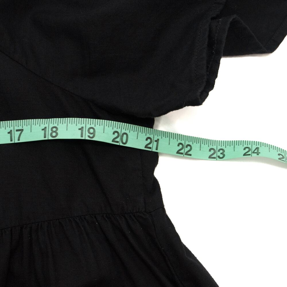 a.n.a Square-Neck Tiered Black Midi Dress With Pockets Size XL - Picture 11 of 14